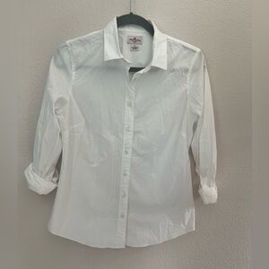 J. Crew Haberdashery White Button Down Long Sleeve Shirt Blouse Size Medium
